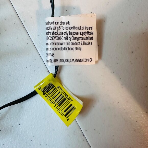 Christmas String Lights 100-Count LED  Indoor Outdoor Use Warm White Green Wire - Picture 8 of 9